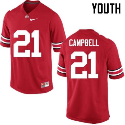 NCAA Ohio State Buckeyes Youth #21 Parris Campbell Red Nike Football College Jersey JDV0345BT